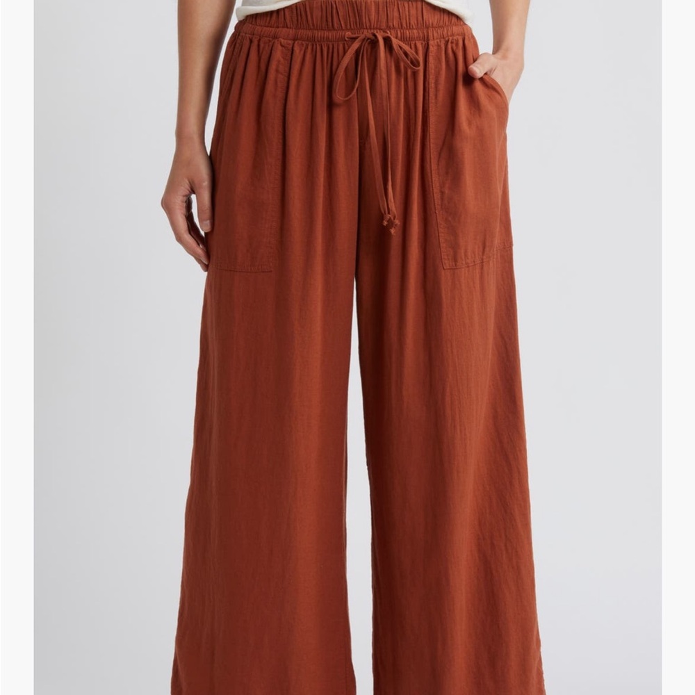 Treasure & Bond Linen Blend Drawstring Pants